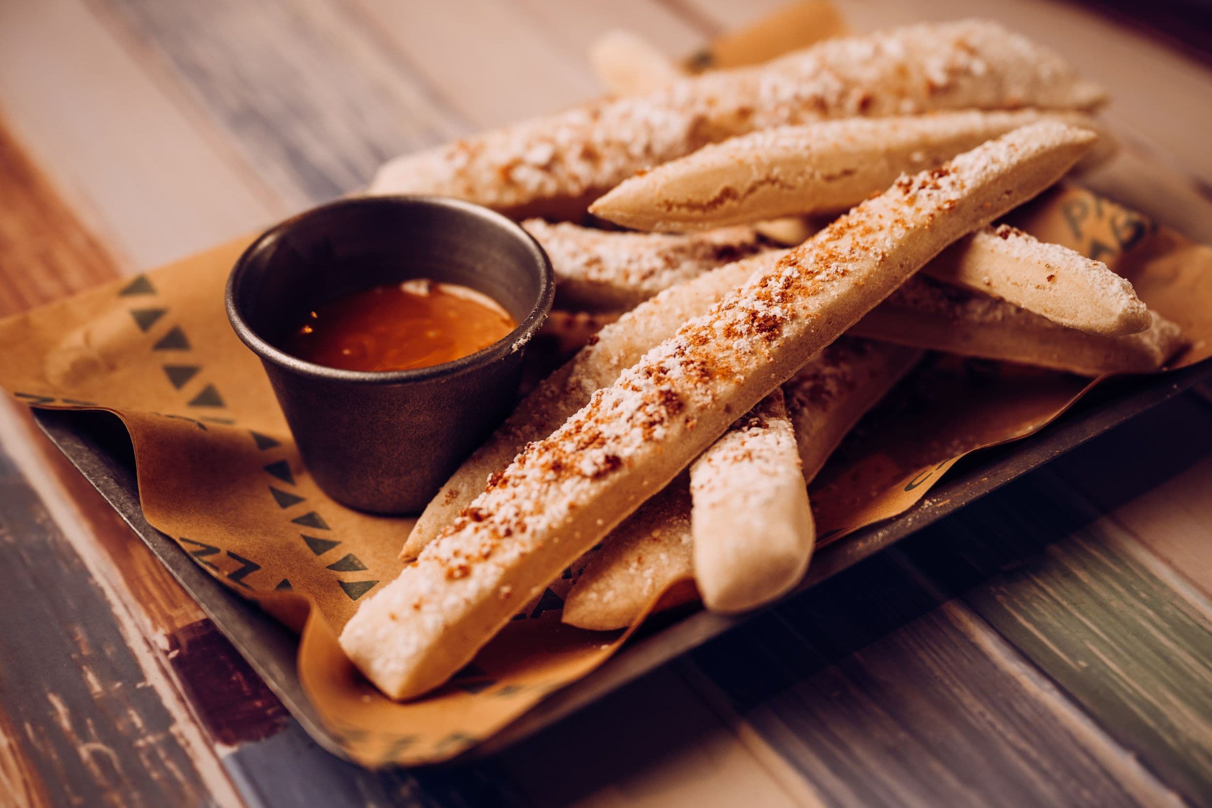 Biscoff Doughsticks displayed at Treetop Golf.